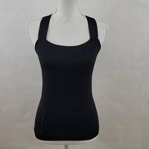 Athleta Black Square Neck Tank Top